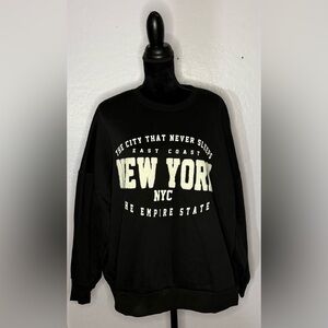 Fashion Nova Black “New York City” Sweater